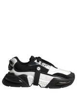 Dolce & Gabbana White Black Logo Airmaster Men Sneakers Shoes