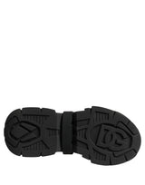 Dolce & Gabbana White Black Logo Airmaster Men Sneakers Shoes
