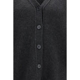 The Row Gray Cashmere Cardigan