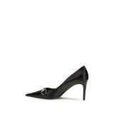 Gucci Black Calf Leather Bos Taurus High Heel Pumps