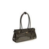 Prada Black Calf Leather Bos Taurus Handbag