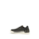 Fendi Black Calf Leather Bos Taurus Low Top Sneakers