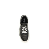 Fendi Black Calf Leather Bos Taurus Low Top Sneakers
