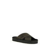 Fendi Bicolor Polyester Flat Sandals