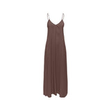 Only Brown Viscose Long Dress
