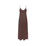 Only Brown Viscose Long Dress