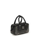 Miu Miu Black Calf Leather Bos Taurus Handbag