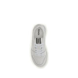 Fendi White Calf Leather Bos Taurus Athletic Sneakers