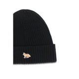 Maison Kitsuné Black Wool Oves Aries Beanie