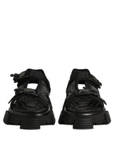 Dolce & Gabbana Black Logo Detailed Men Chunky Sandals Shoes