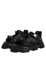 Dolce & Gabbana Black Logo Detailed Men Chunky Sandals Shoes