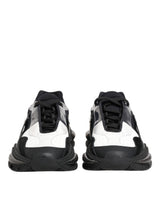 Dolce & Gabbana White Black Logo Airmaster Men Sneakers Shoes