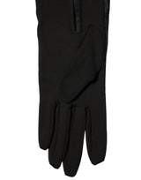 Dolce & Gabbana Black Viscose Long Elbow Length Gloves