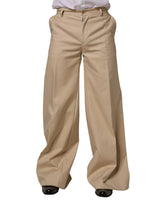 Dolce & Gabbana Beige Cotton Straight Men Formal Dress Pants