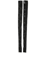 Dolce & Gabbana Sleeves Black Nylon Floral Lace Warmer Arm