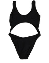 Dolce & Gabbana Black Cutout Logo One Piece Swimsuit Swimwear