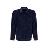 Autore Blue Polyester Full-Length Jacket