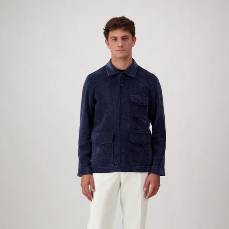 Autore Blue Polyester Full-Length Jacket