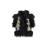 Fendi Black Wool Oves Aries Sleeveless Jacket
