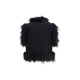 Fendi Black Wool Oves Aries Sleeveless Jacket