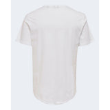 Only & Sons White Cotton T-Shirt