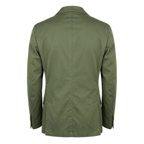 Roberto Pepe Luxury Green Cotton Men Jacket