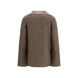 Giorgio Armani Brown Wool Oves Aries Full-Length Jacket