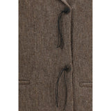 Giorgio Armani Brown Wool Oves Aries Full-Length Jacket