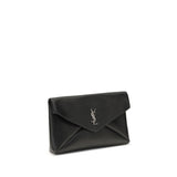 Saint Laurent Black Calf Leather Bos Taurus Clutch Bag