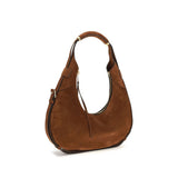 Moschino Brown Suede Leather Shoulder Bag