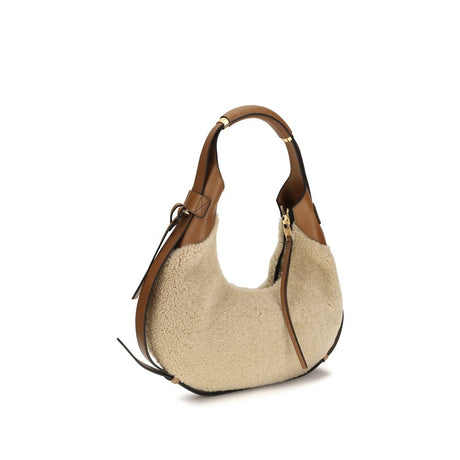 Moschino Beige Lambskin Shoulder Bag
