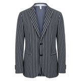 Roberto Pepe Luxury Blue Cotton Men's Jacket