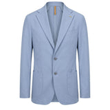 Roberto Pepe Luxury Light Blue Cotton Men Jacket