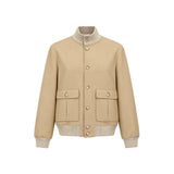 Autore Beige Virgin Wool Bomber