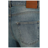 Alexander McQueen Blue Cotton Flared Jeans
