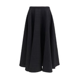 Lardini Black Wool Oves Aries Midi Skirt