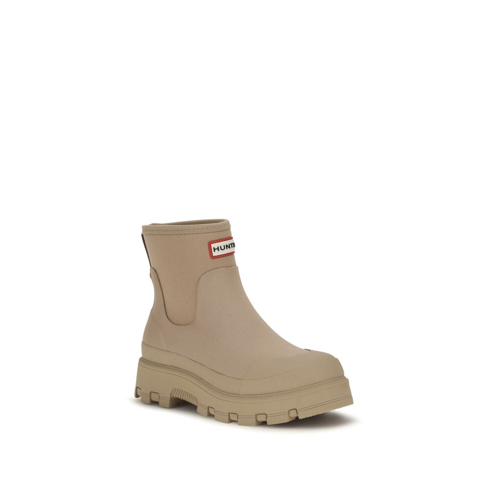 Hunter Beige Rubber Chelsea Boots