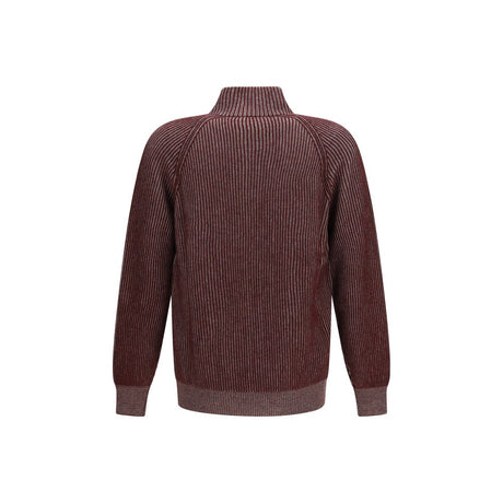 Brunello Cucinelli Bordeaux Cashmere Cardigan