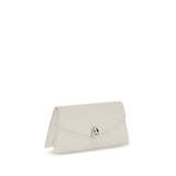 Alexander McQueen White Calf Leather Bos Taurus Shoulder Bag