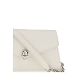 Alexander McQueen White Calf Leather Bos Taurus Shoulder Bag