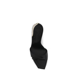 Giuseppe Zanotti Black Viscose Stiletto Heel Sandals