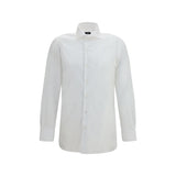 Finamore White Cotton Dress Shirt