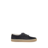 Brunello Cucinelli Blue Suede Leather Low Top Sneakers