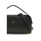 Prada Black Calf Leather Bos Taurus Shoulder Bag