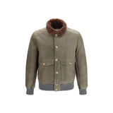 Brunello Cucinelli Bicolor Cashmere Bomber