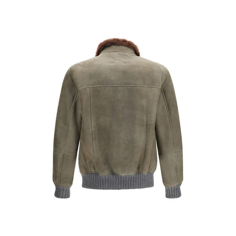 Brunello Cucinelli Bicolor Cashmere Bomber