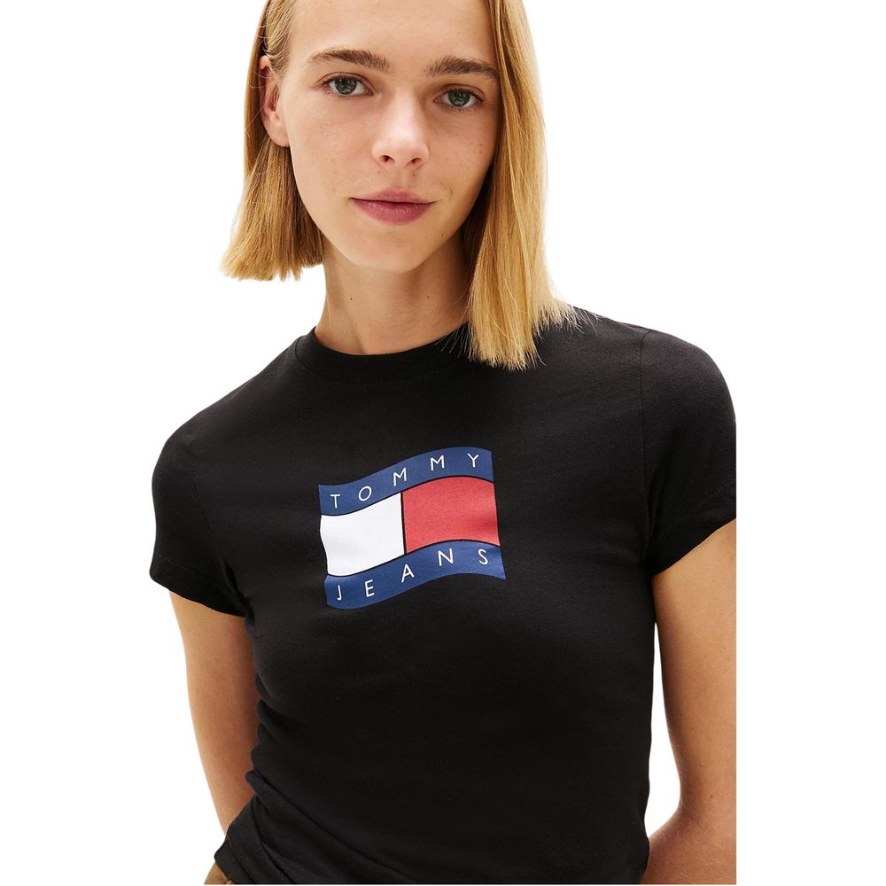 Tommy Hilfiger Jeans Black Recycled Cotton T-Shirt