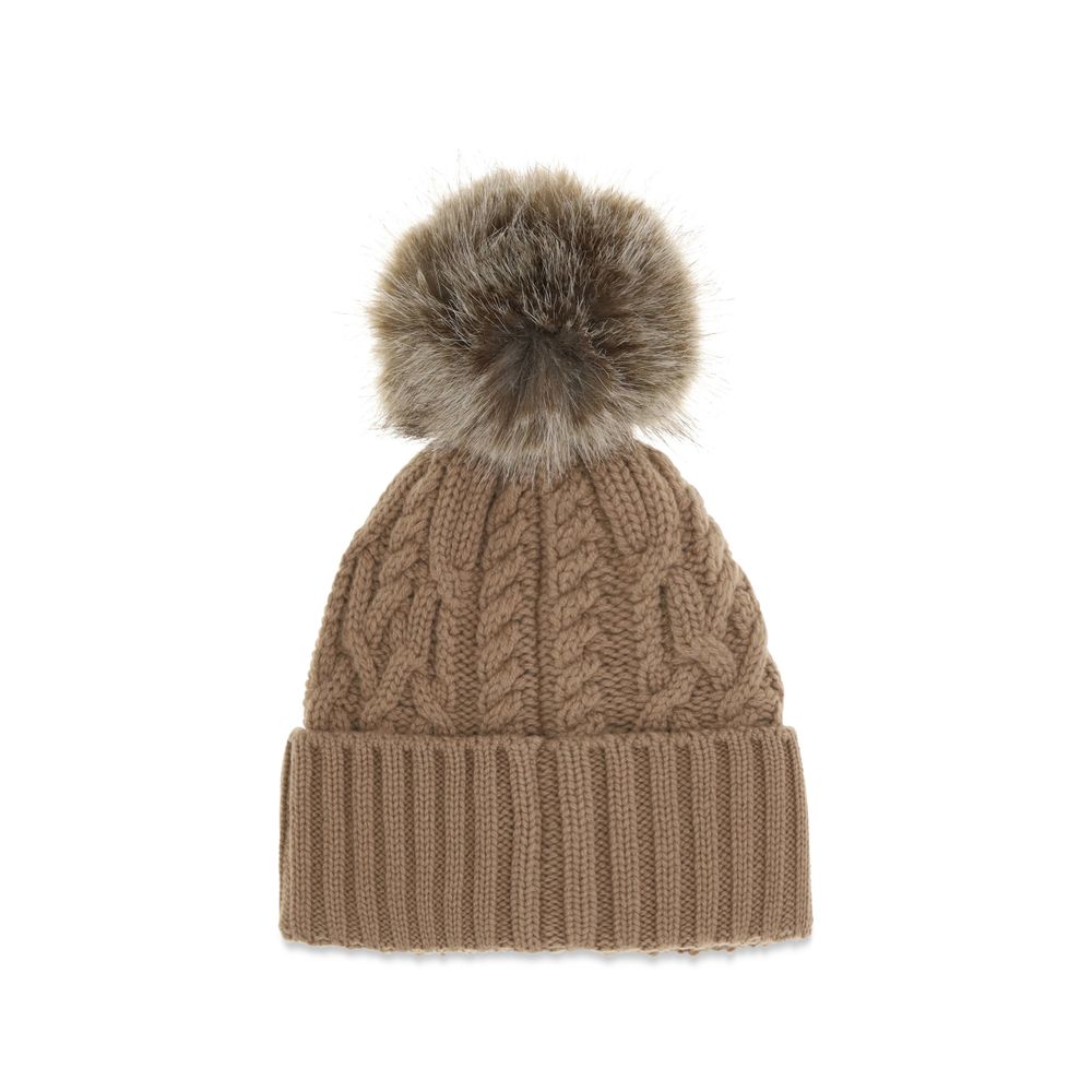 Moncler Brown Wool Oves Aries Beanie