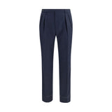 Brioni Blue Wool Oves Aries Casual Pants