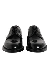 Dolce & Gabbana Black Calfskin Oxfords And Derbies